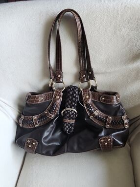 Pritzi Dark Brown Braided Hobo Shoulder Bag Y2K